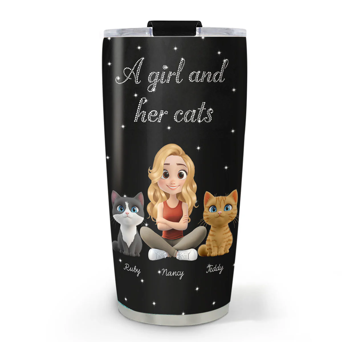 Every Second With Cats - Personalized Custom Tumbler