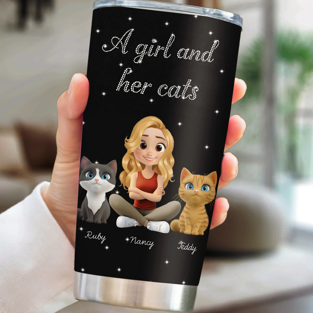 Every Second With Cats - Personalized Custom Tumbler - Image 2