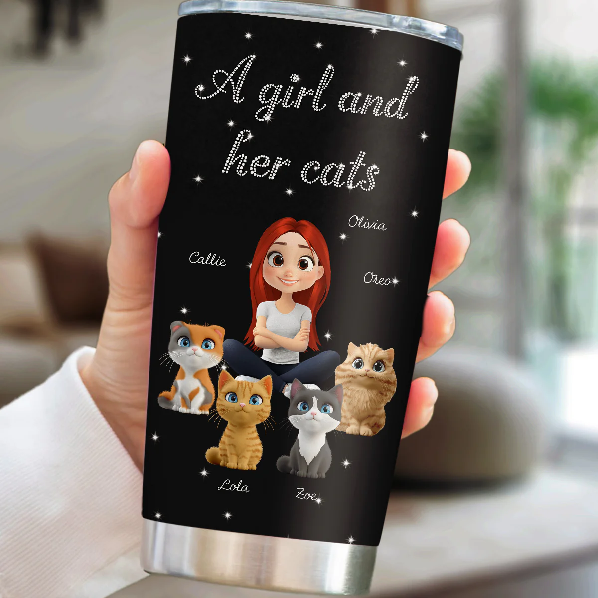 Every Second With Cats - Personalized Custom Tumbler - Image 5