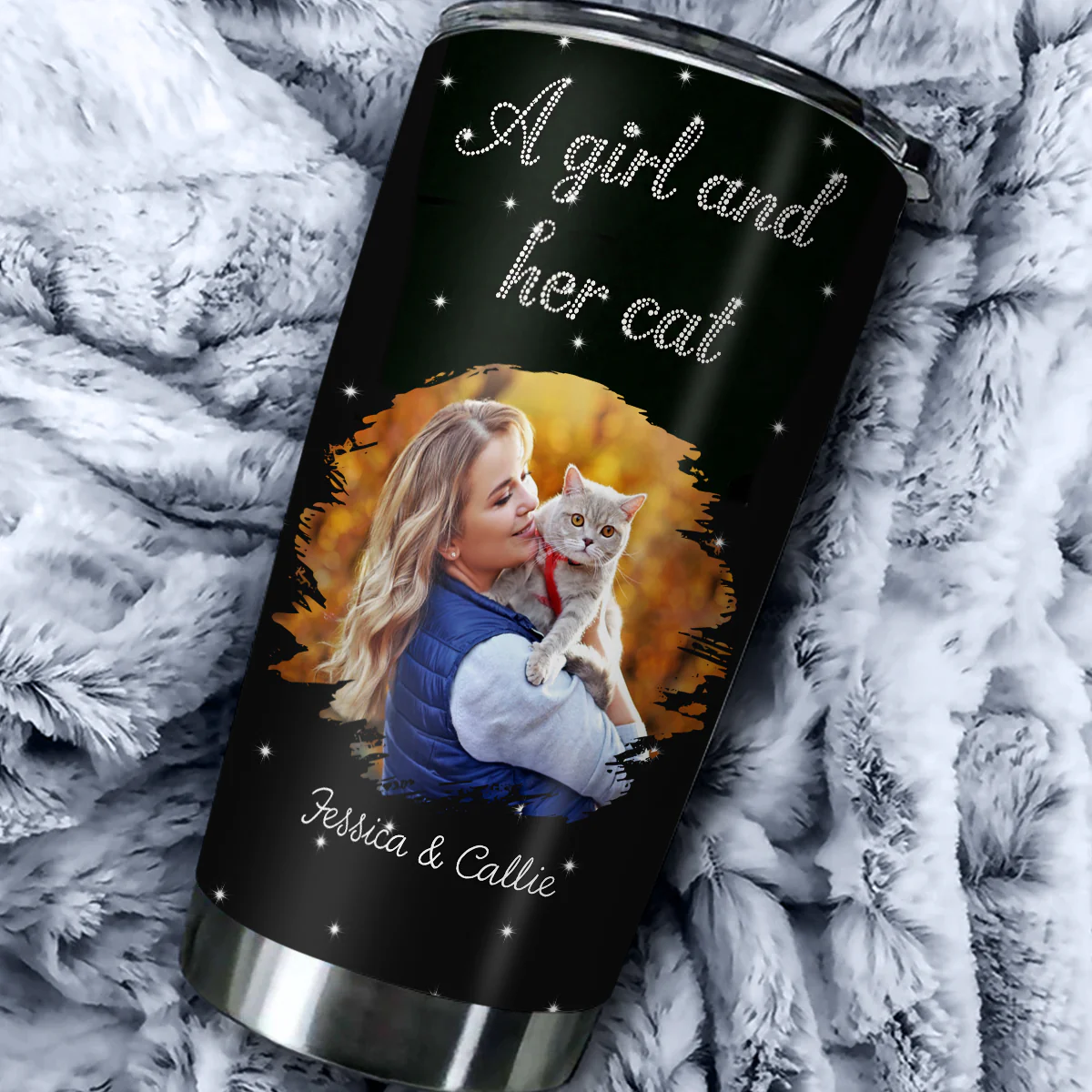 Every Second With Cats Photo - Personalized Custom Tumbler - Image 2