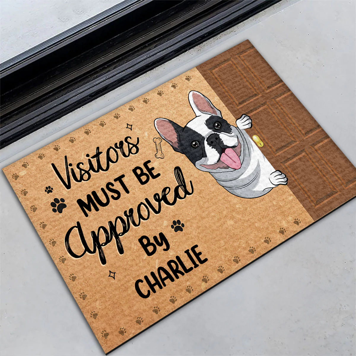 Everyone Must Be Approved By Dogs - Personalized Custom Doormat - Image 2