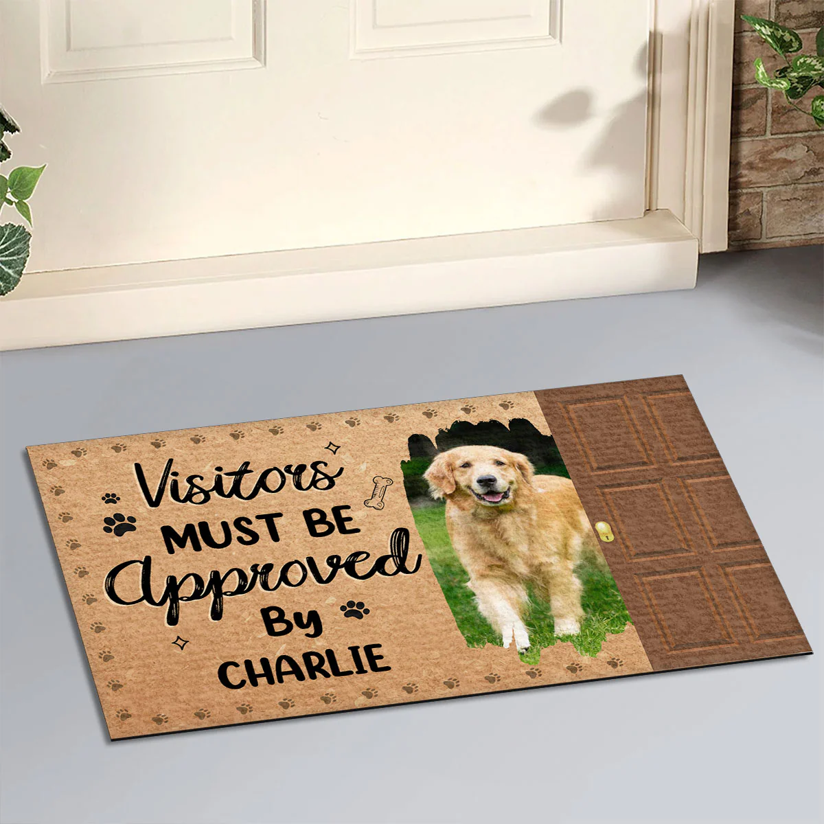 Everyone Must Be Approved By Dogs Photo - Personalized Custom Doormat - Image 2