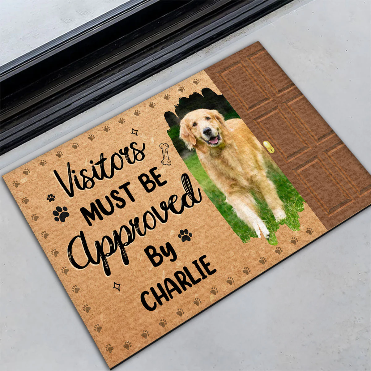 Everyone Must Be Approved By Dogs Photo - Personalized Custom Doormat - Image 3