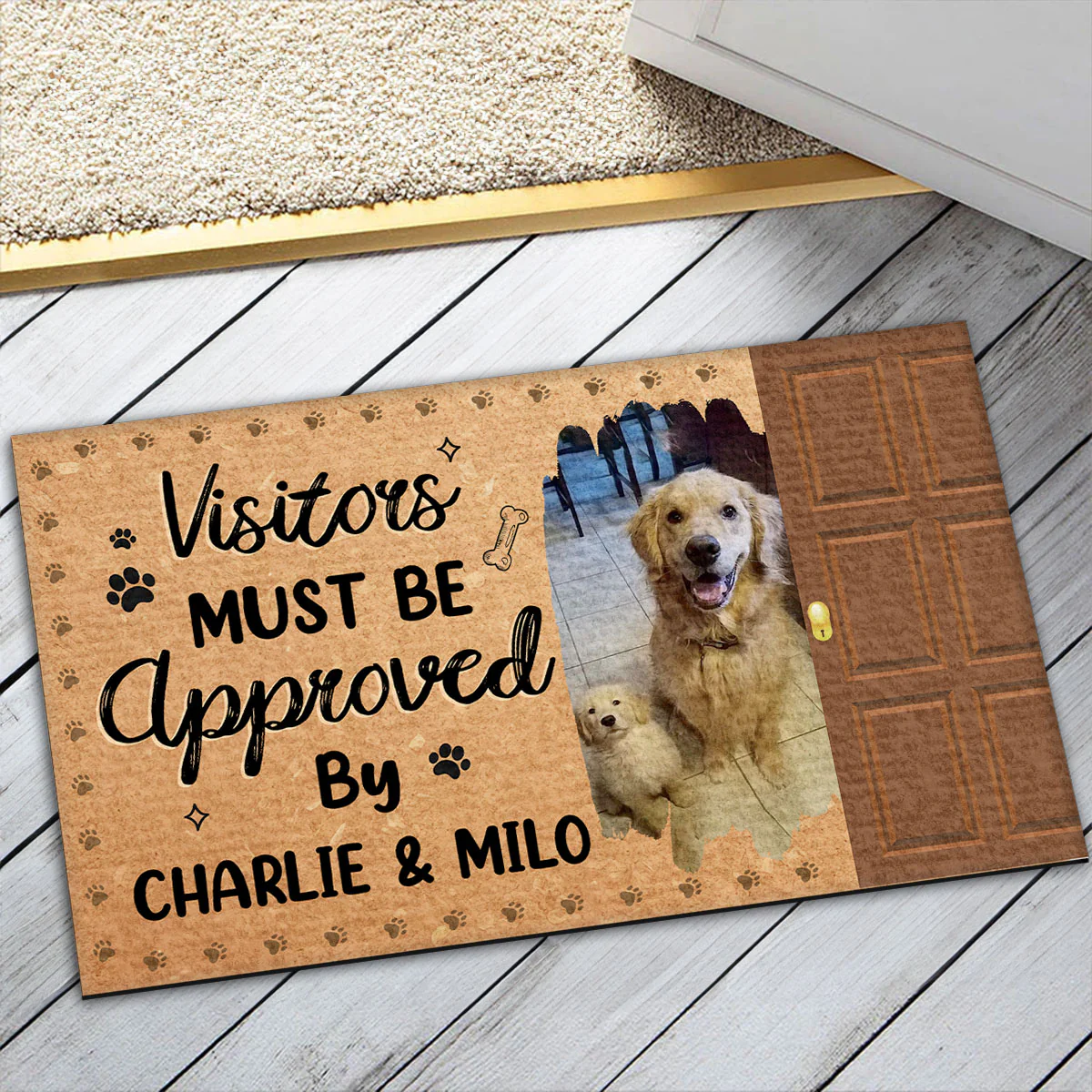 Everyone Must Be Approved By Dogs Photo - Personalized Custom Doormat - Image 4