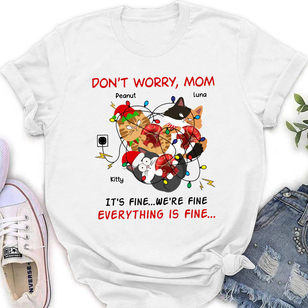 Everything Is Fine - Personalized Custom Women's T-shirt - Image 2