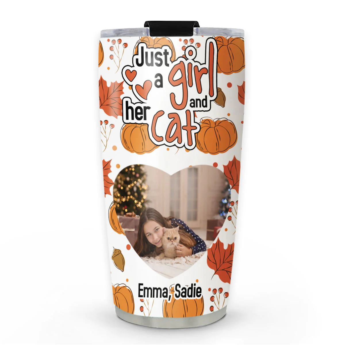 Falling For Cats Photo - Personalized Custom Tumbler