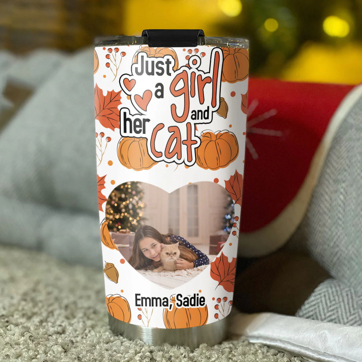 Falling For Cats Photo - Personalized Custom Tumbler - Image 5