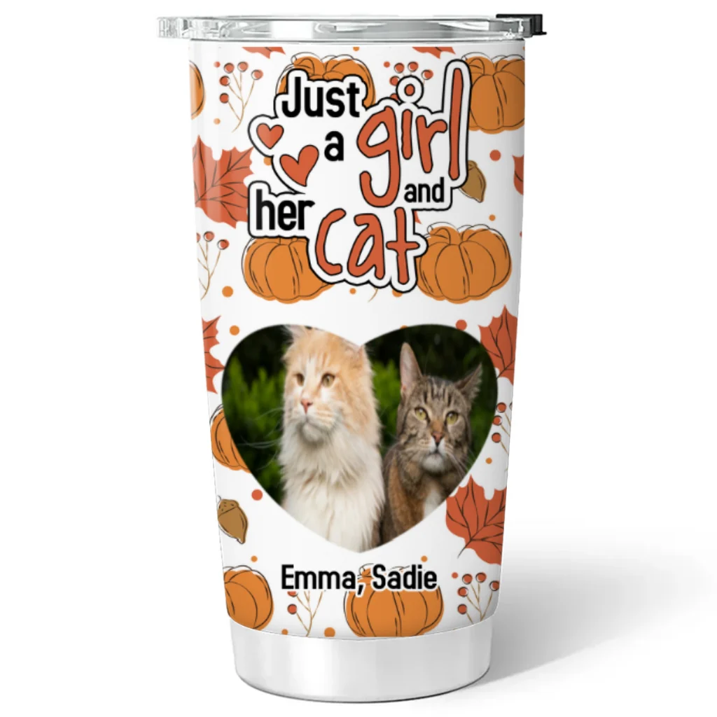 Falling For Cats Photo - Personalized Custom Tumbler - Image 6