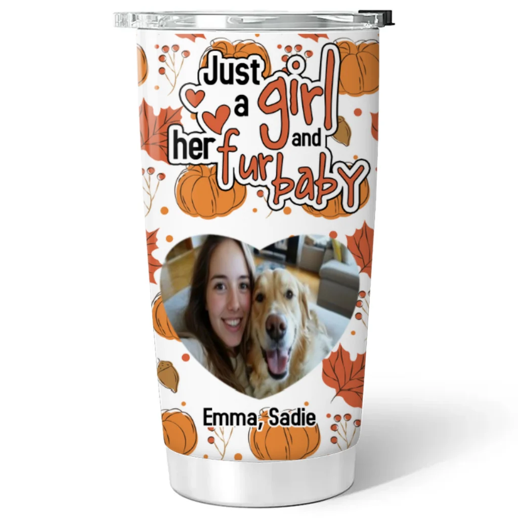 Falling For Fur Babies Photo - Personalized Custom Tumbler - Image 5