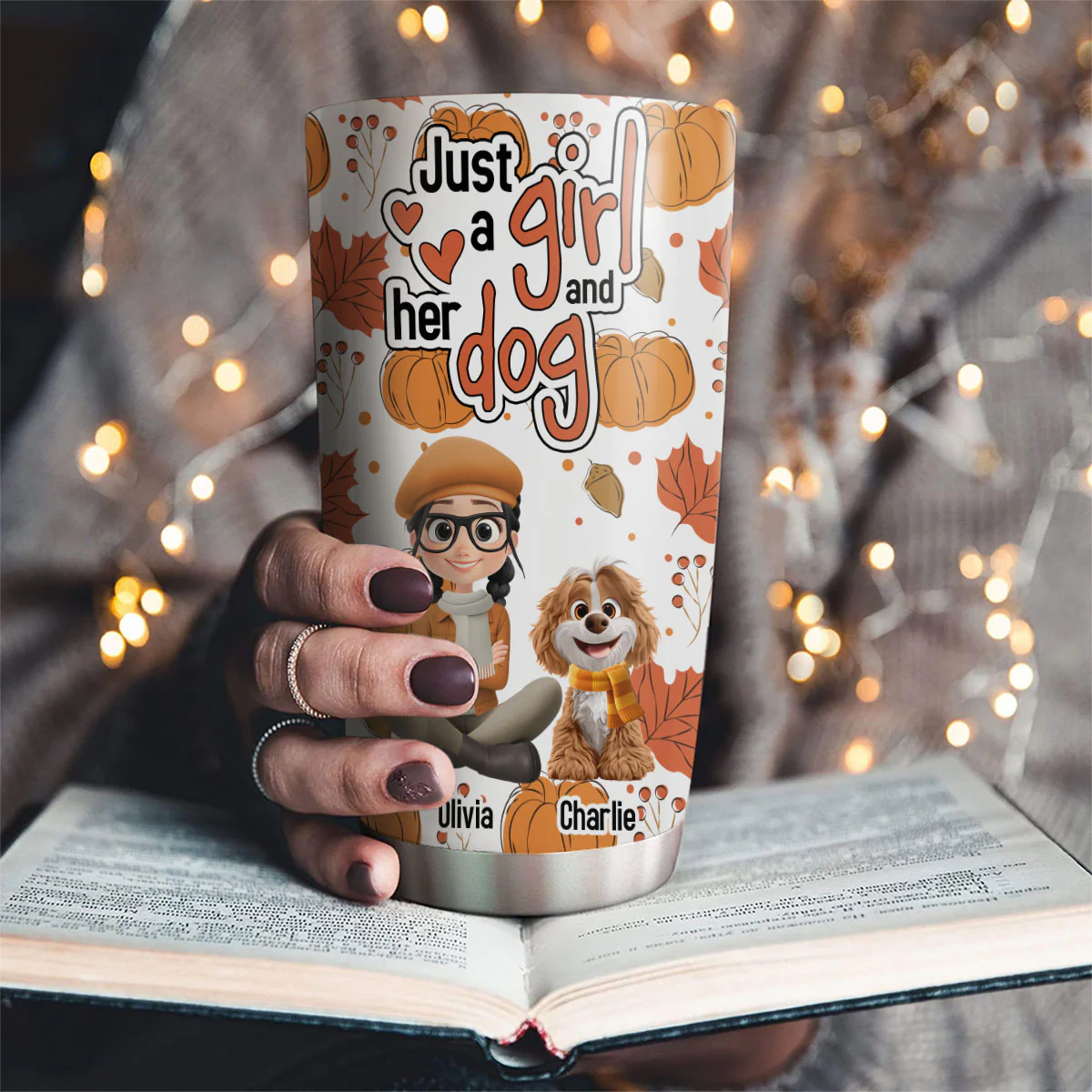 Falling For You - Personalized Custom Tumbler - Image 2