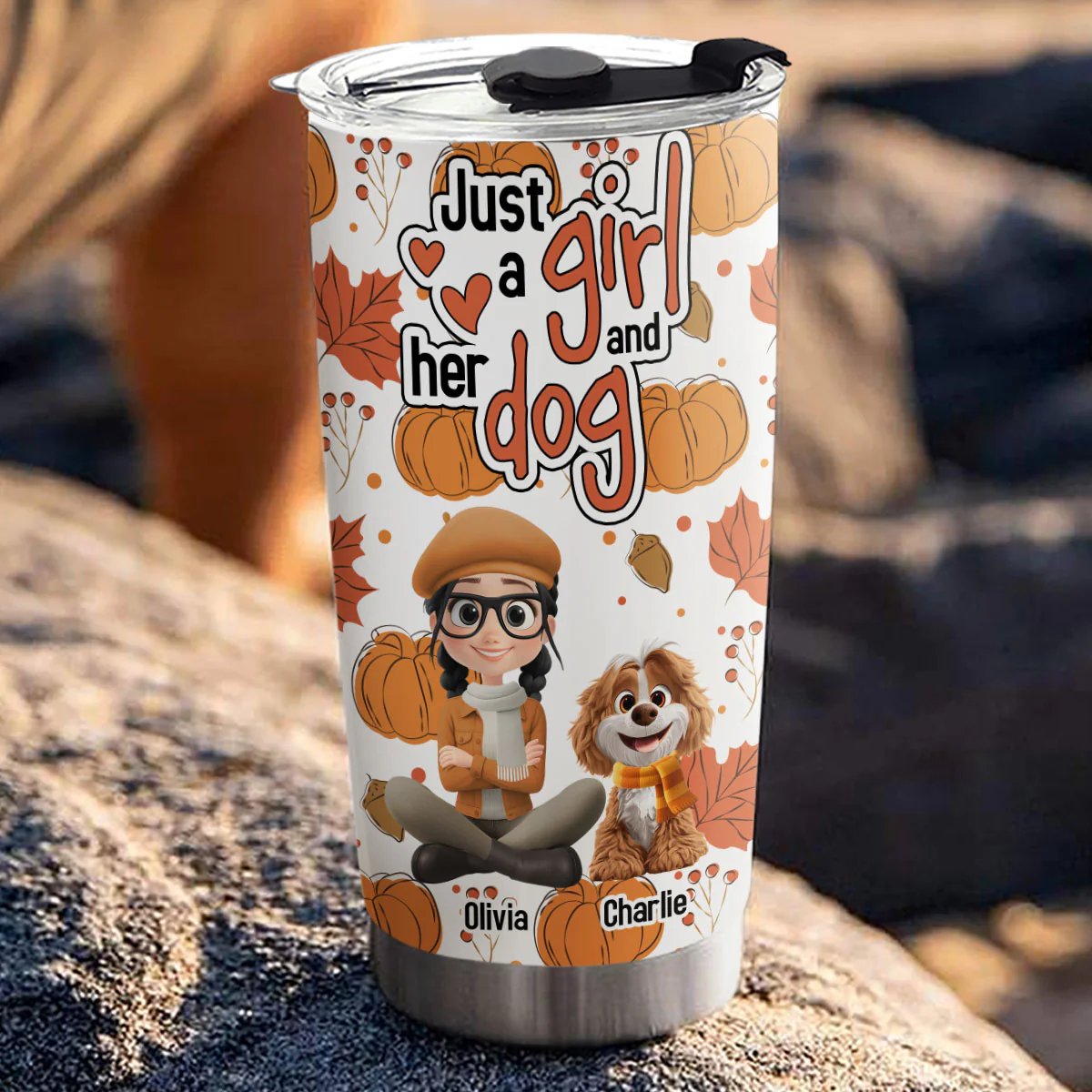 Falling For You - Personalized Custom Tumbler - Image 3