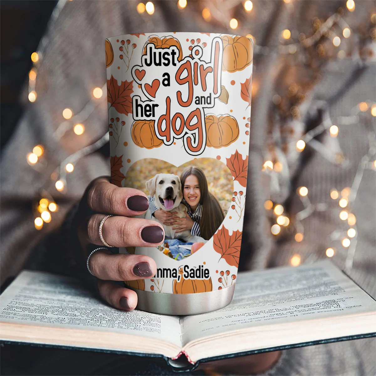 Falling For You Photo - Personalized Custom Tumbler - Image 2