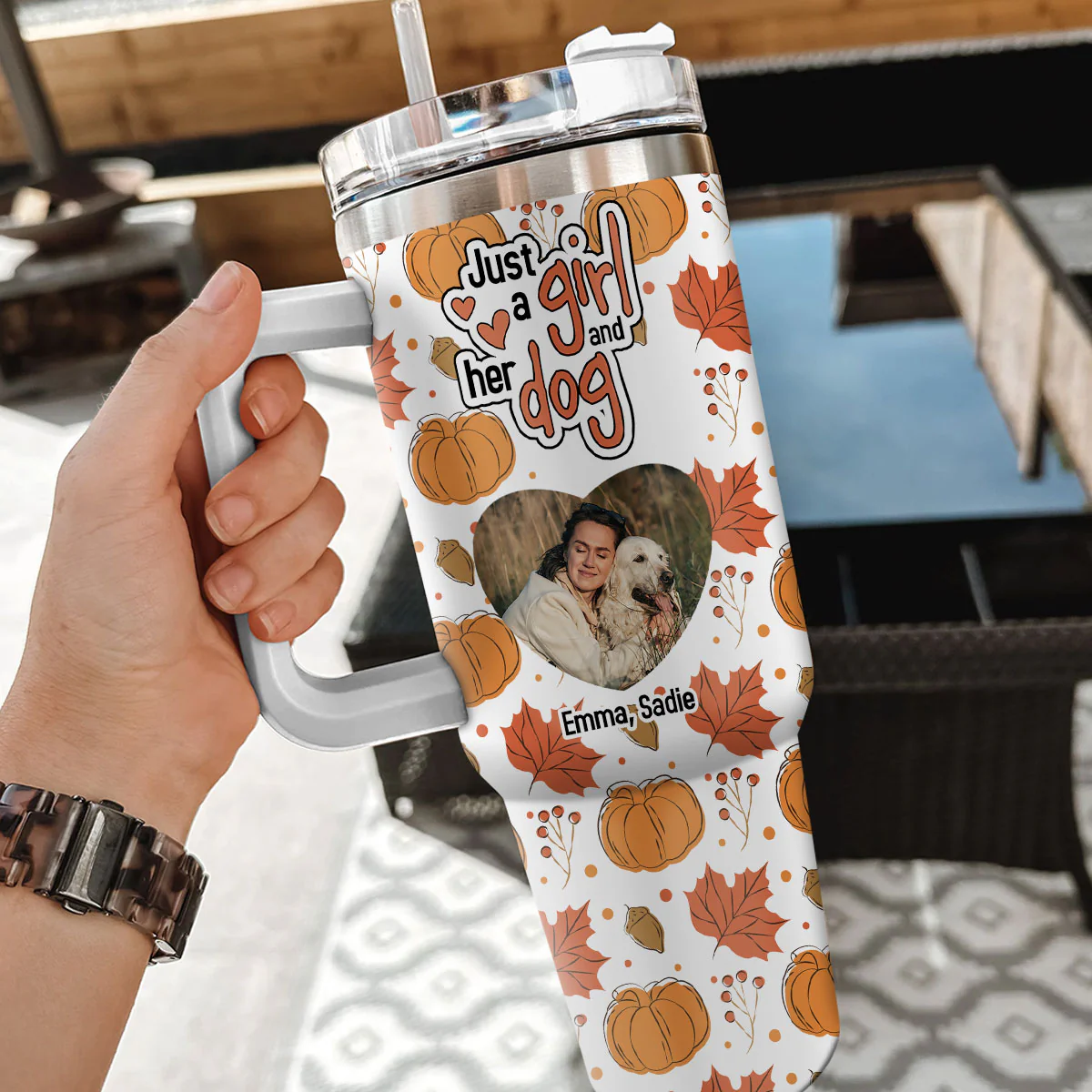 Falling For You Photo - Personalized Custom Tumbler - Image 5