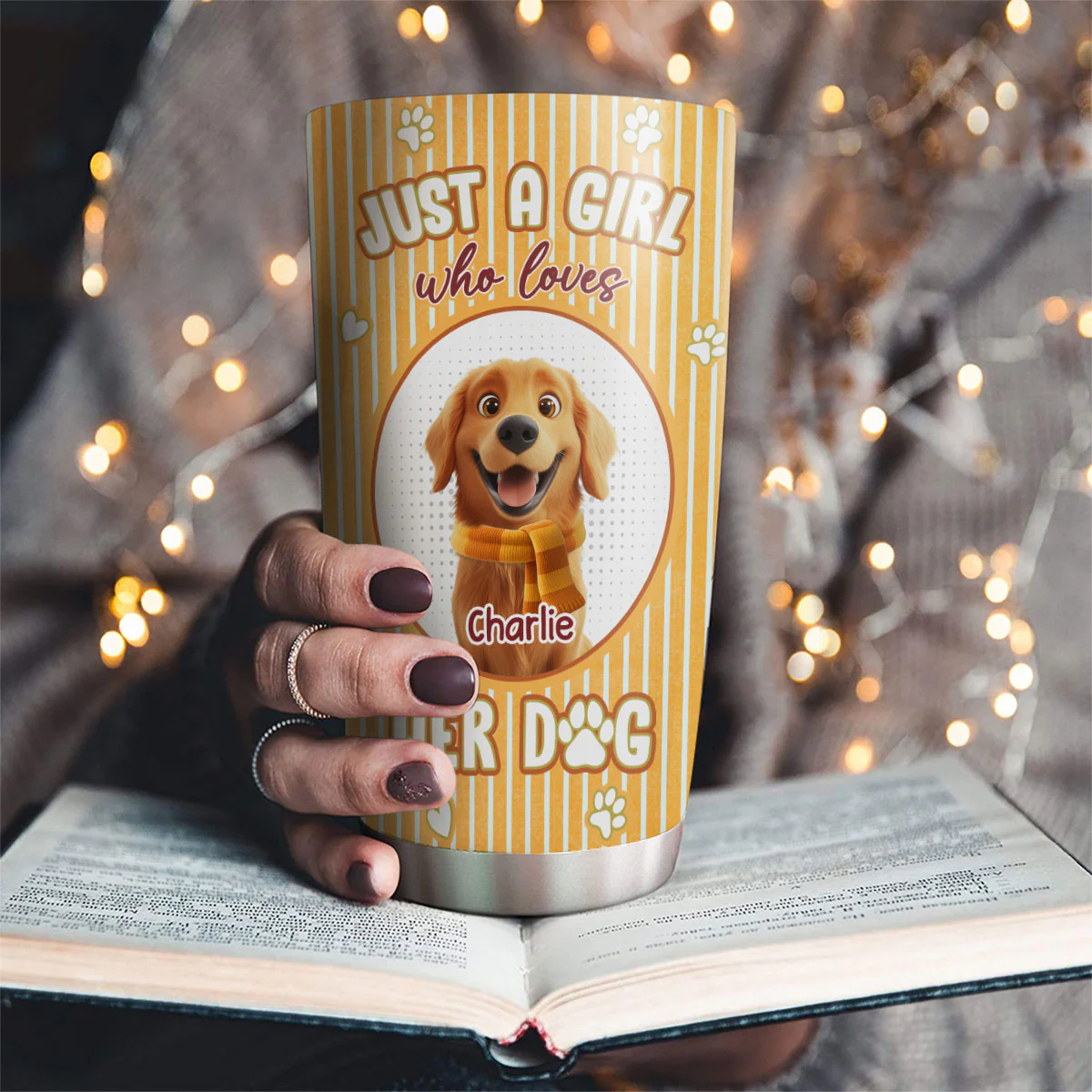 Falling In Fall - Personalized Custom Tumbler - Image 4