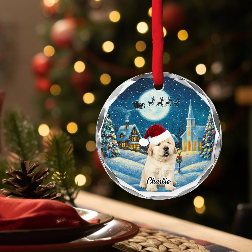Falling In Me Photo - Personalized Custom Glass Ornament - Image 3