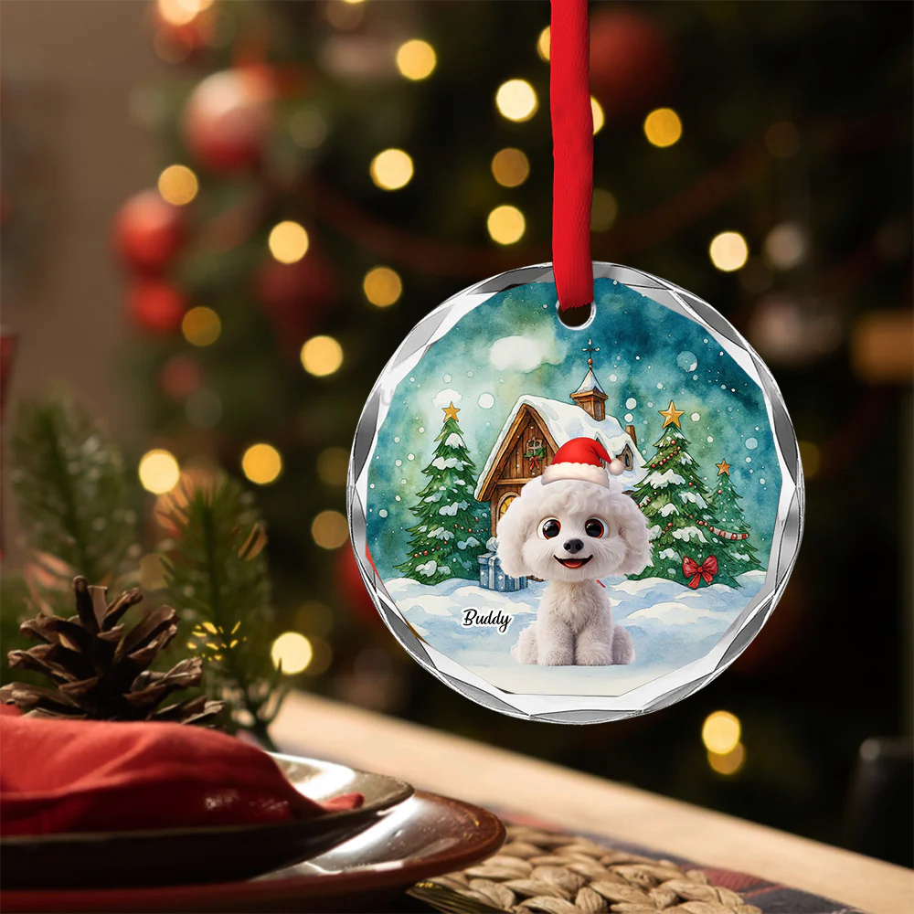 Falling In Me - Personalized Custom Glass Ornament - Image 3
