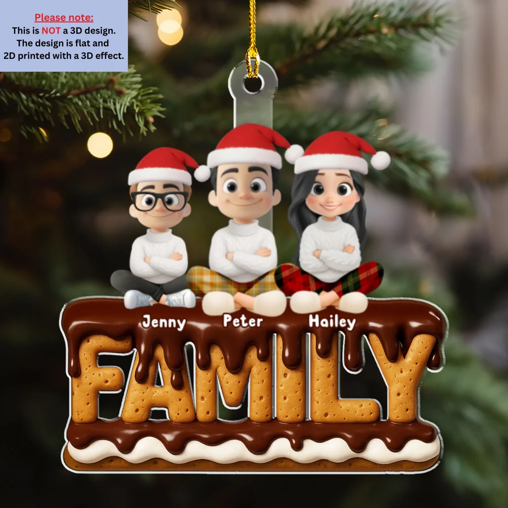 Family Christmas 2025 - Personalized Custom Acrylic Ornament - Image 7