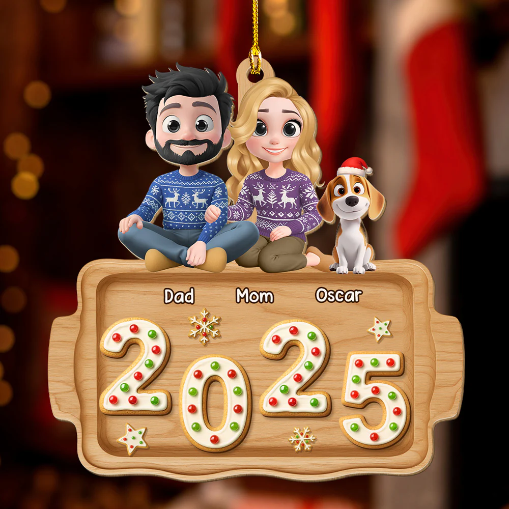 Family Cookies Dreams - Personalized Custom 3D Effect Wood Ornament - Image 2