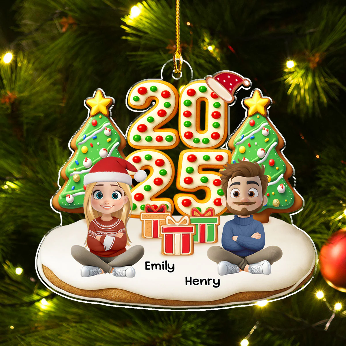 Family Holiday Memories - Personalized Custom Acrylic Ornament - Image 4