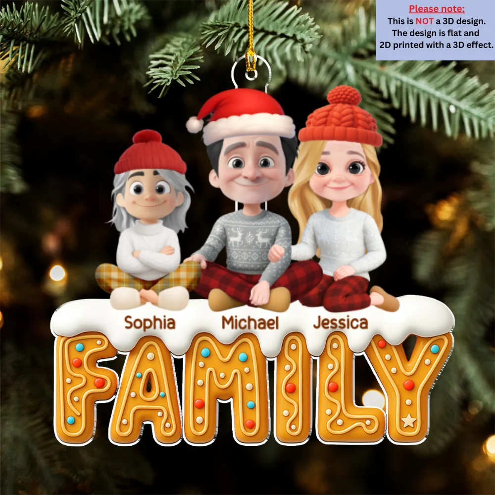 Family Of This Year - Personalized Custom Acrylic Ornament - Image 7