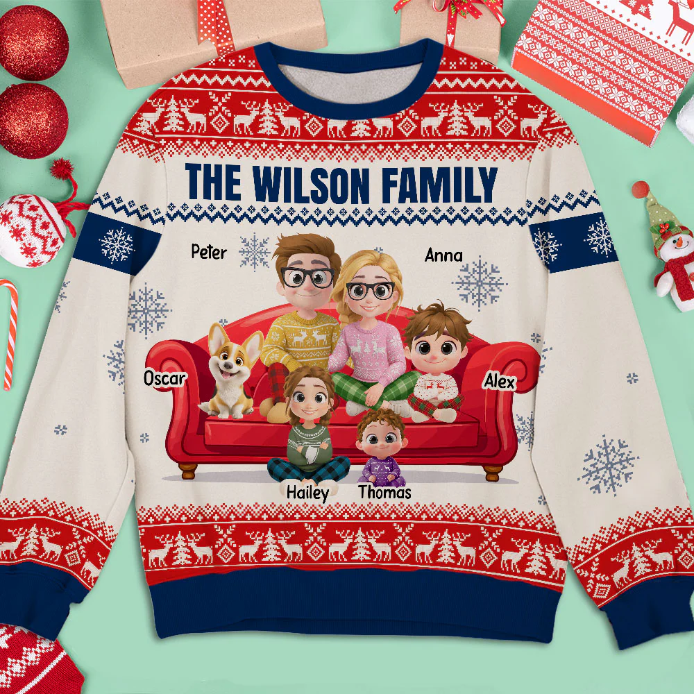 Family Of Us For Kid - Personalized Custom All-Over-Print Sweatshirt - Image 3