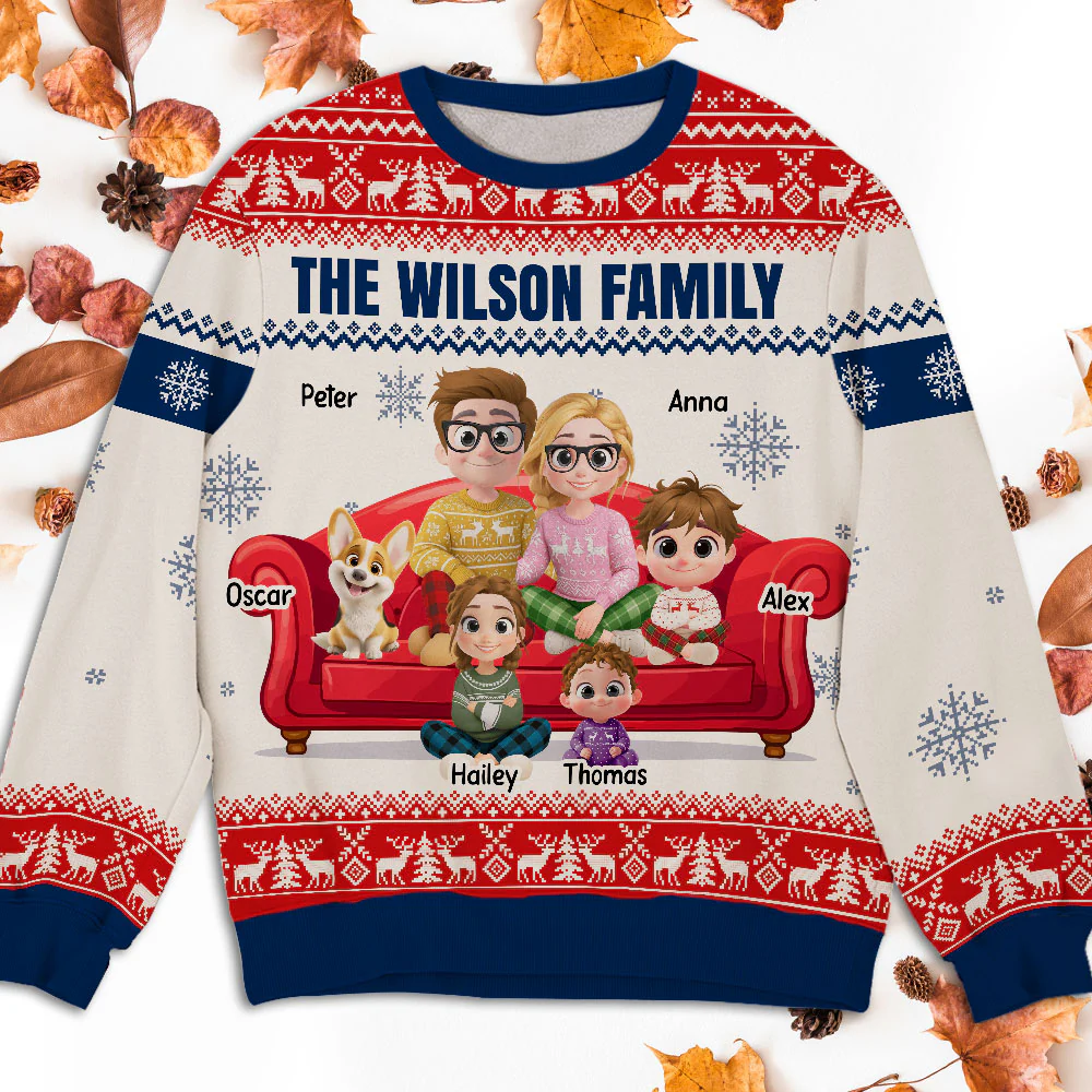 Family Of Us For Kid - Personalized Custom All-Over-Print Sweatshirt - Image 4