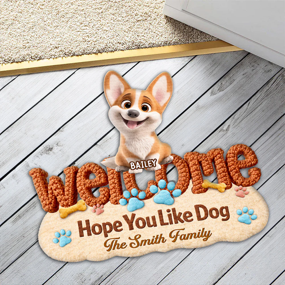 Family Stuffy Dogs - Personalized Custom Doormat - Image 3