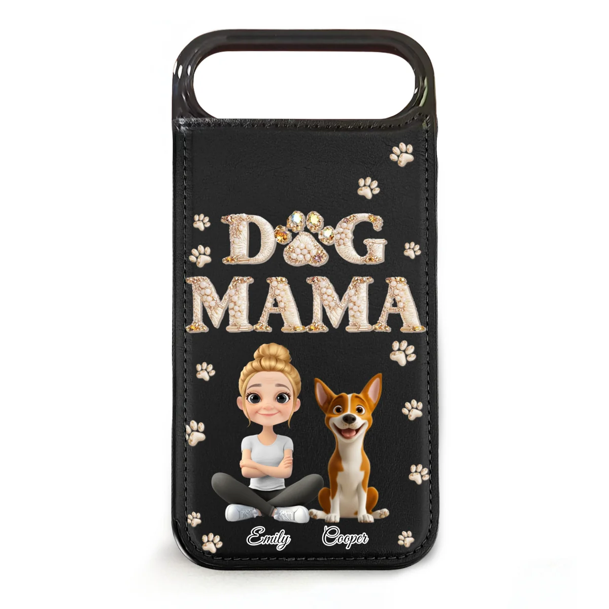 Fancy Dog Mom - Personalized Custom Leather Phone Case - Image 13