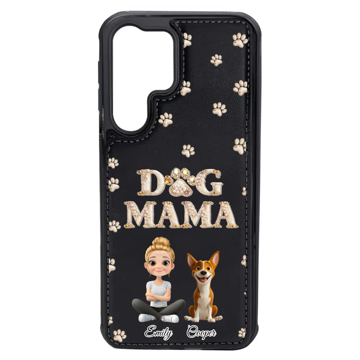 Fancy Dog Mom - Personalized Custom Leather Phone Case - Image 20