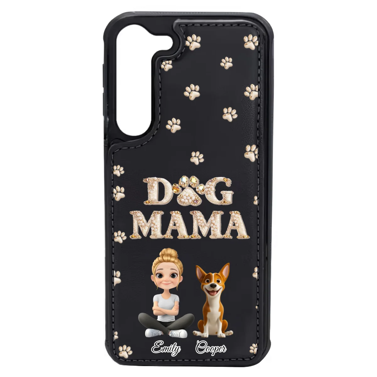 Fancy Dog Mom - Personalized Custom Leather Phone Case - Image 21
