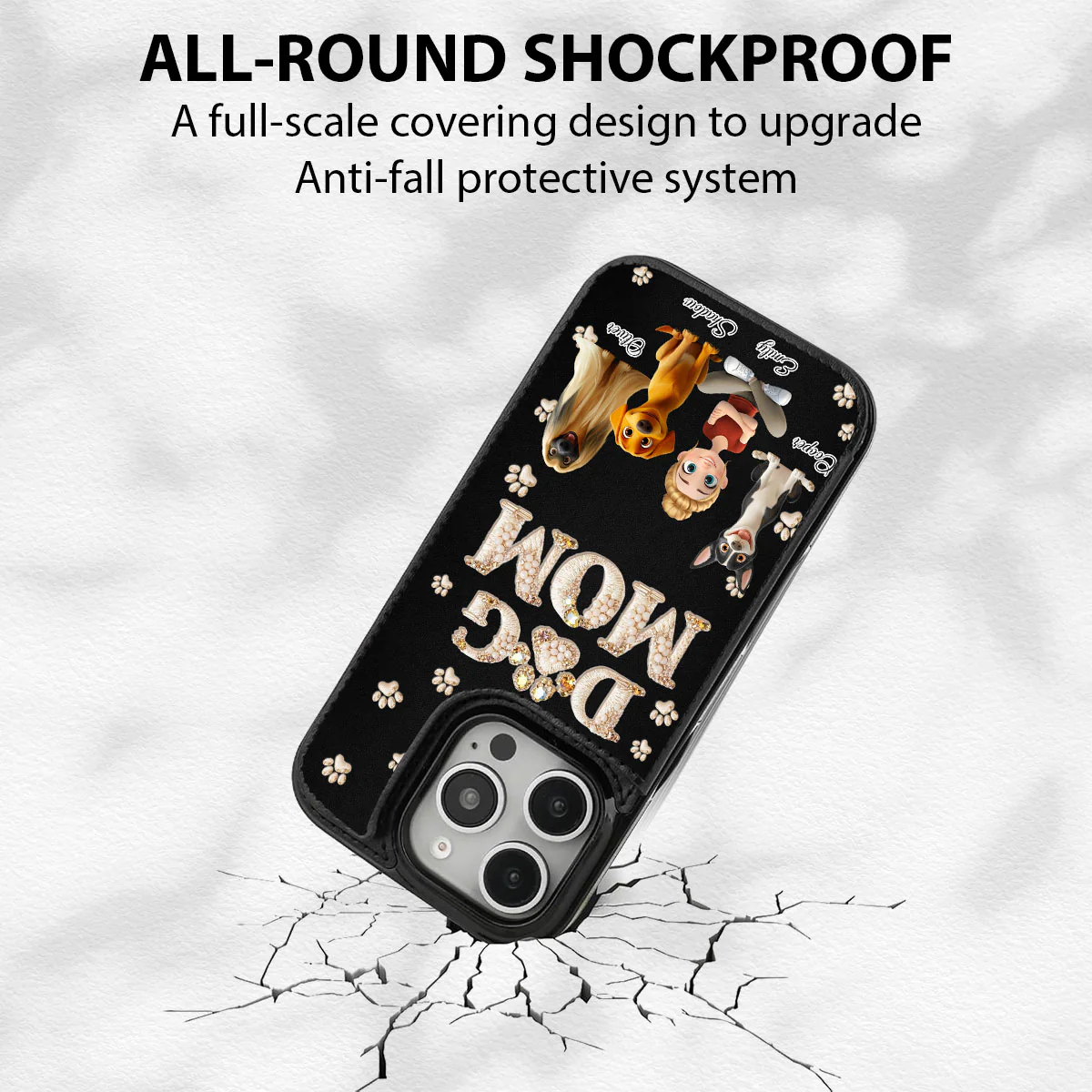 Fancy Dog Mom - Personalized Custom Leather Phone Case - Image 8