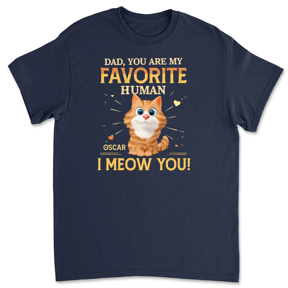 Favorite Cat Human - Personalized Custom Unisex T-Shirt - Image 2