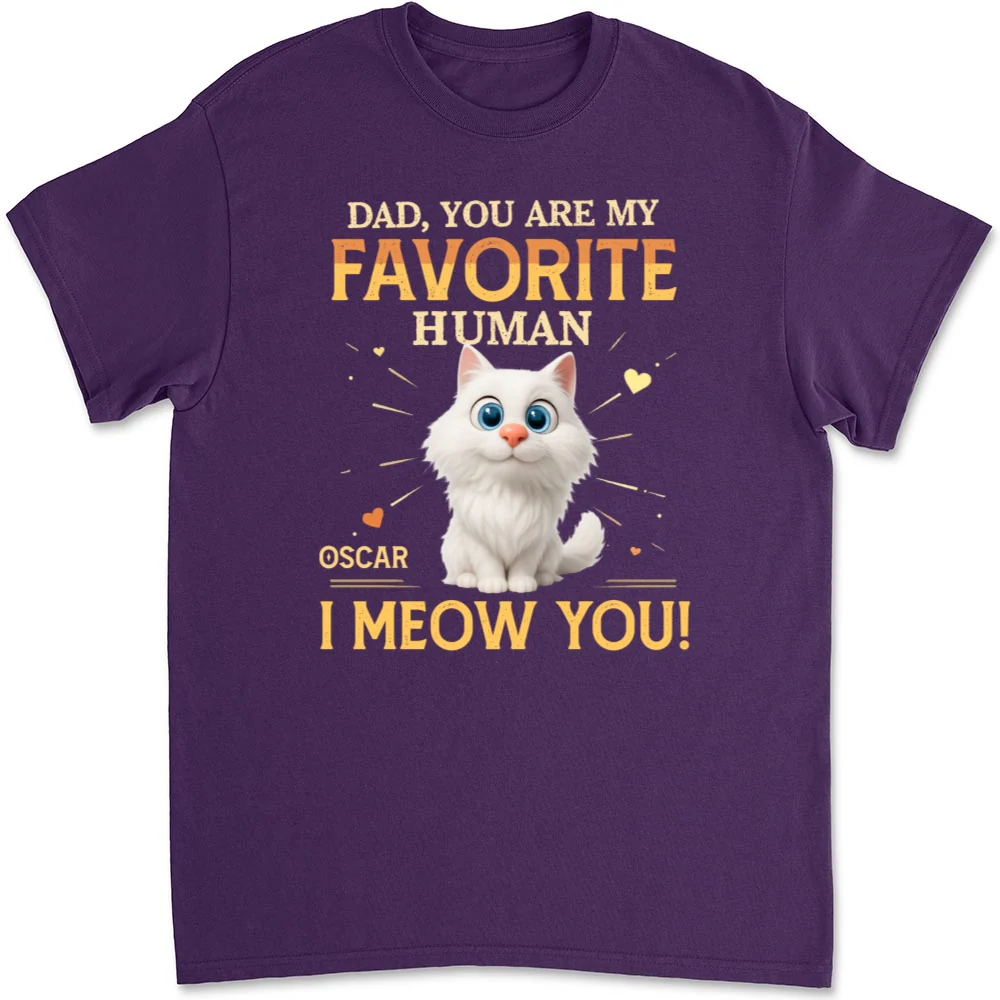 Favorite Cat Human - Personalized Custom Unisex T-Shirt - Image 8