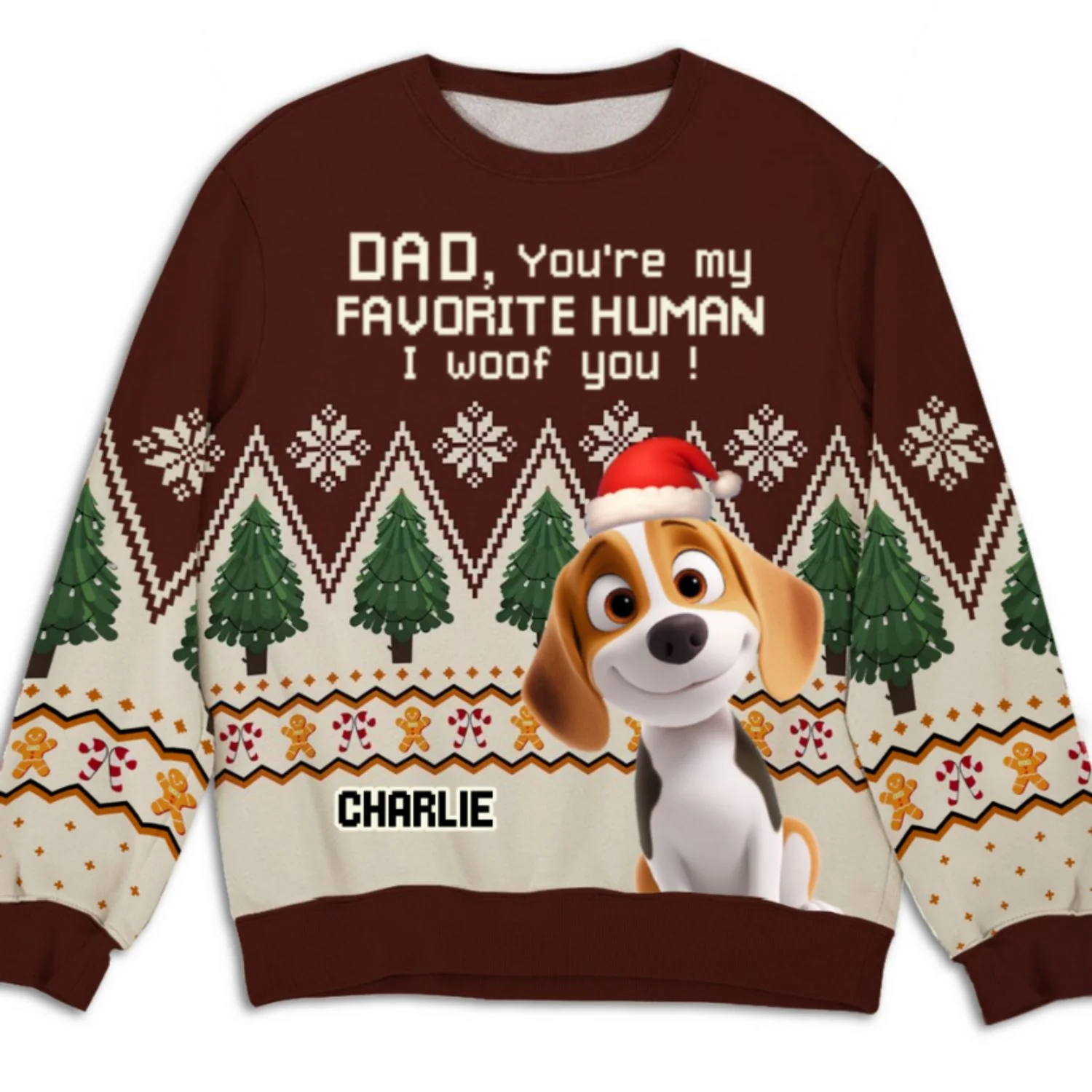 Favorite Human And Funny Dog - Personalized Custom All-Over-Print Sweatshirt - Image 7