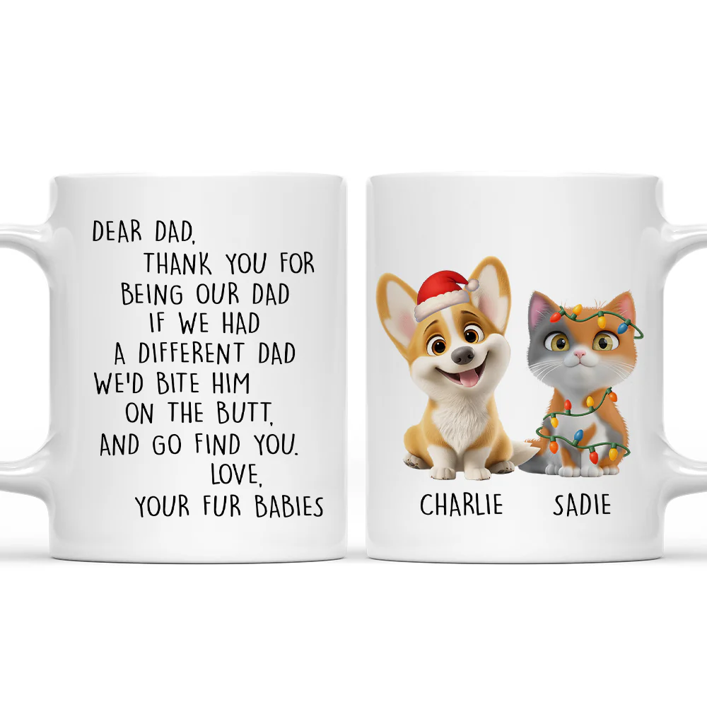 Favorite Human Cartoon Christmas Ver Pet - Personalized Custom Coffee Mug