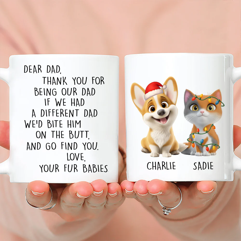 Favorite Human Cartoon Christmas Ver Pet - Personalized Custom Coffee Mug - Image 2