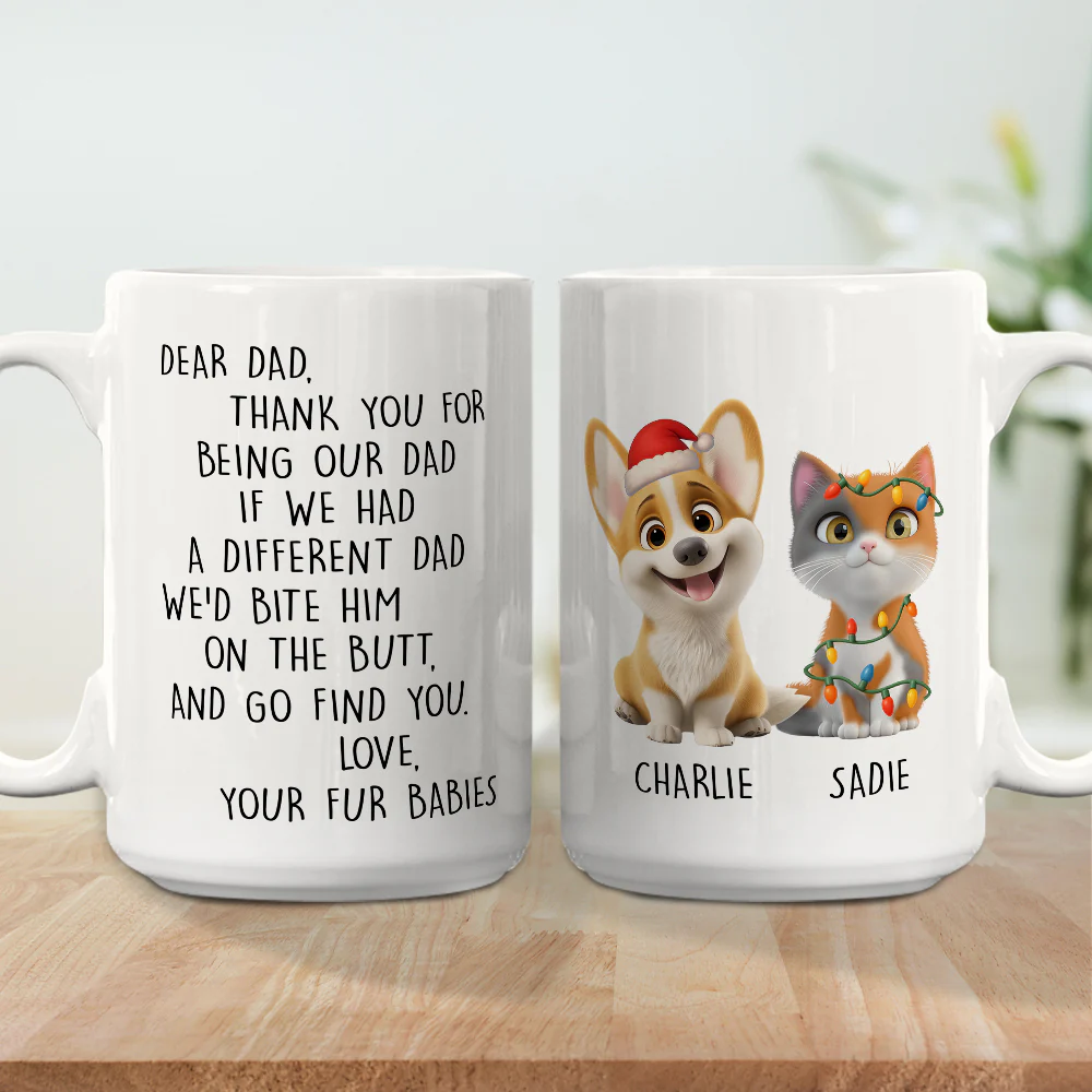 Favorite Human Cartoon Christmas Ver Pet - Personalized Custom Coffee Mug - Image 4