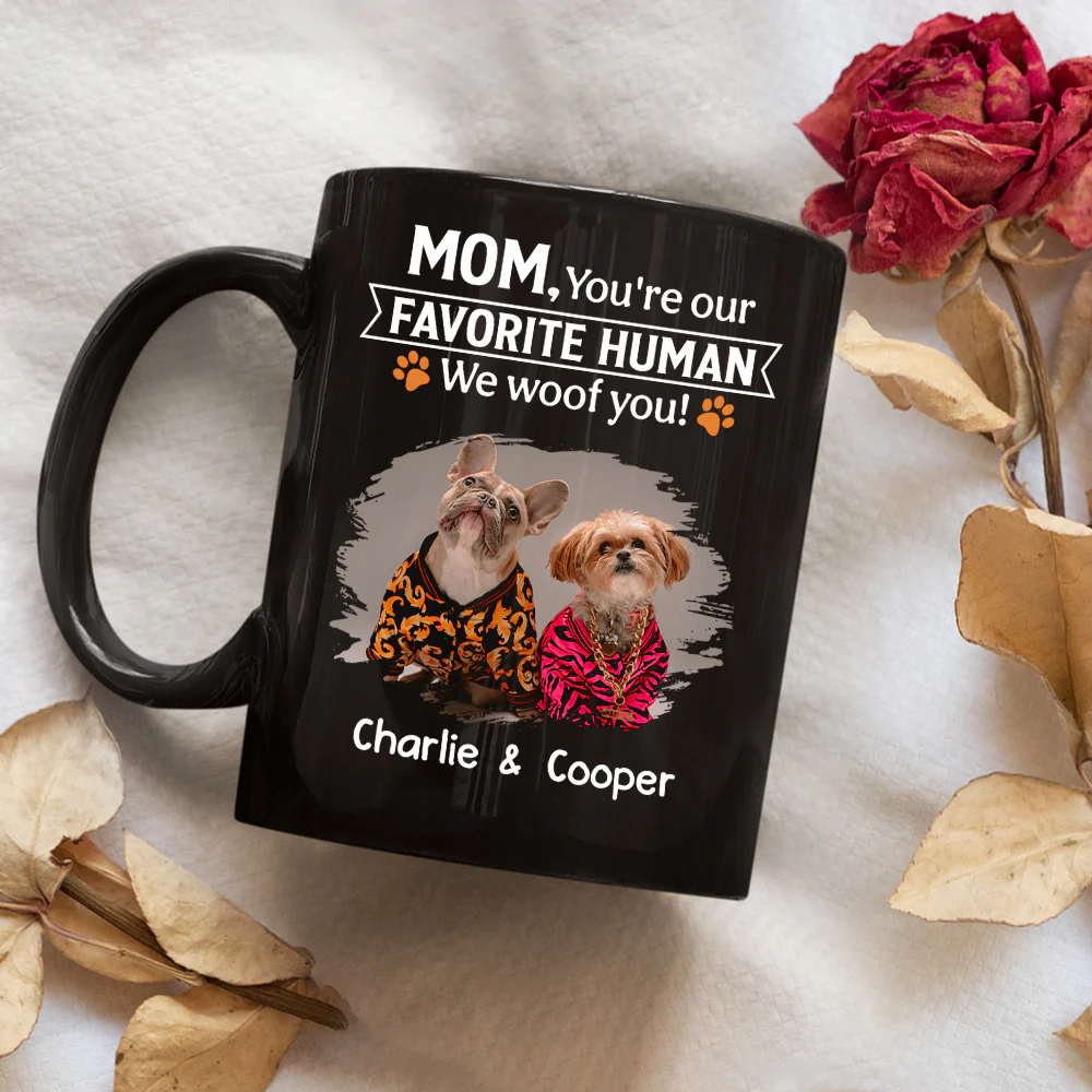 Favorite Human Of Dog Butt Photo - Personalized Custom Coffee Mug - Image 2