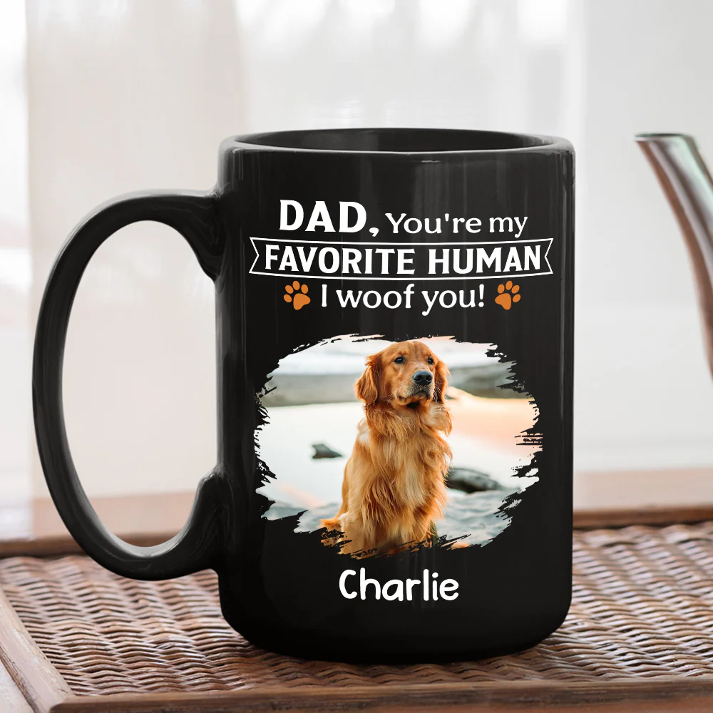 Favorite Human Of Dog Butt Photo - Personalized Custom Coffee Mug - Image 4