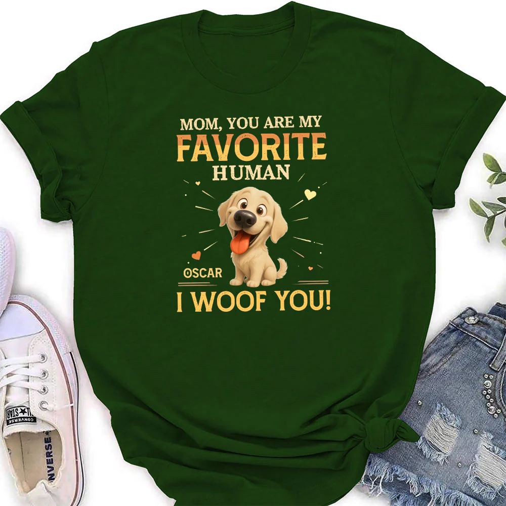 Favorite Human - Personalized Custom Women's T-Shirt - Image 3