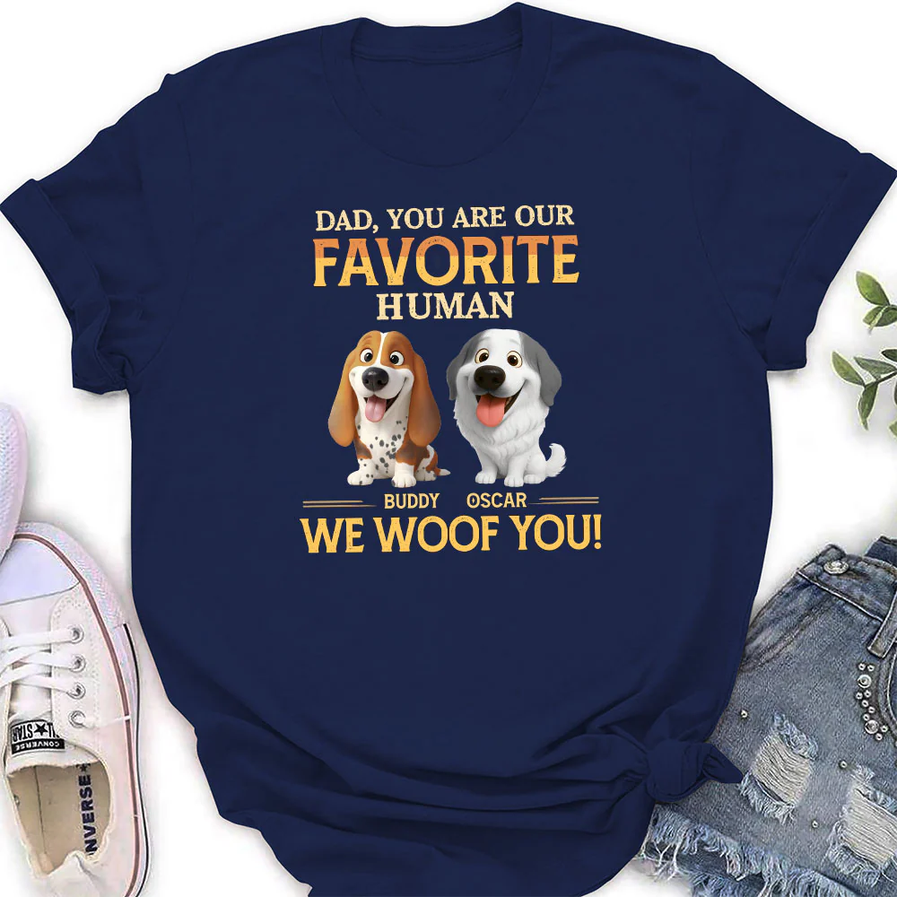 Favorite Human - Personalized Custom Women's T-Shirt - Image 5