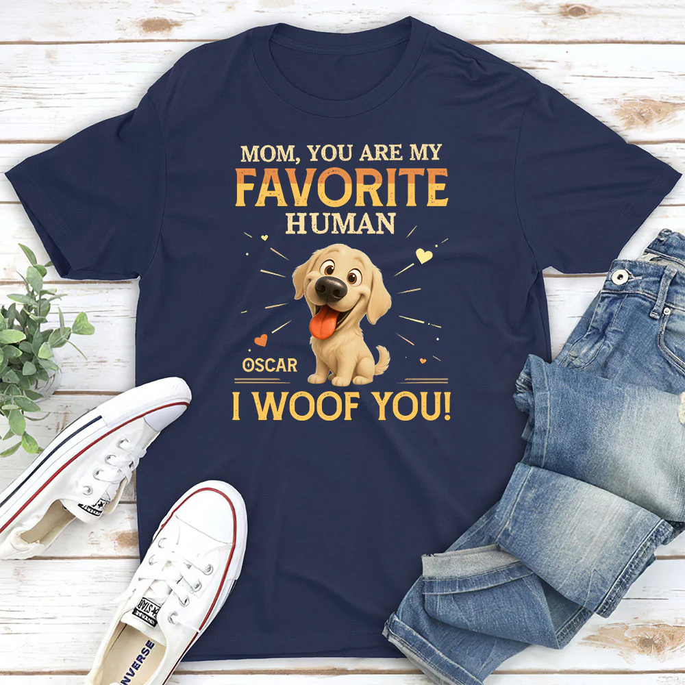 Favorite Human - Personalized Custom Unisex T-Shirt - Image 2