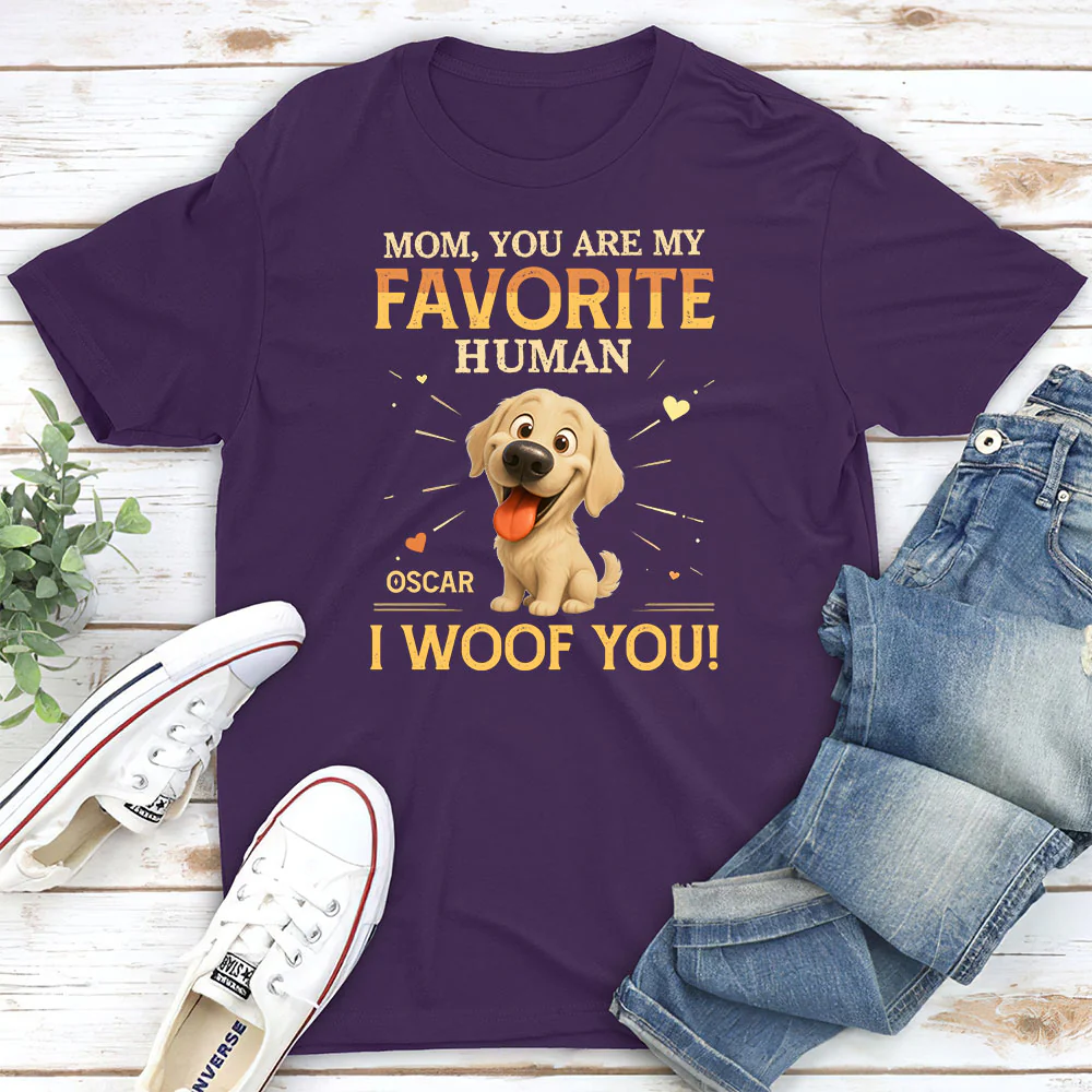 Favorite Human - Personalized Custom Unisex T-Shirt - Image 3