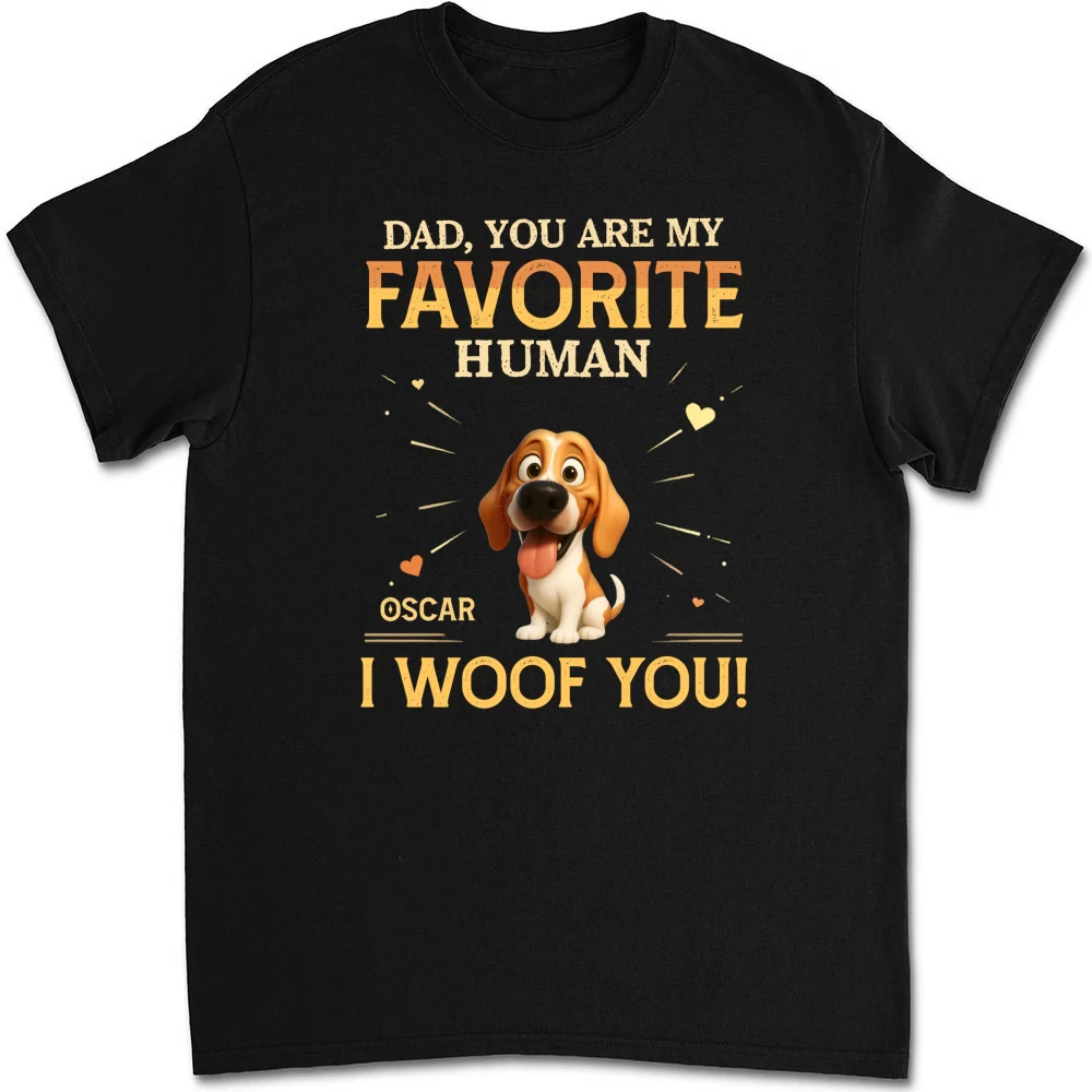 Favorite Human - Personalized Custom Unisex T-Shirt - Image 6