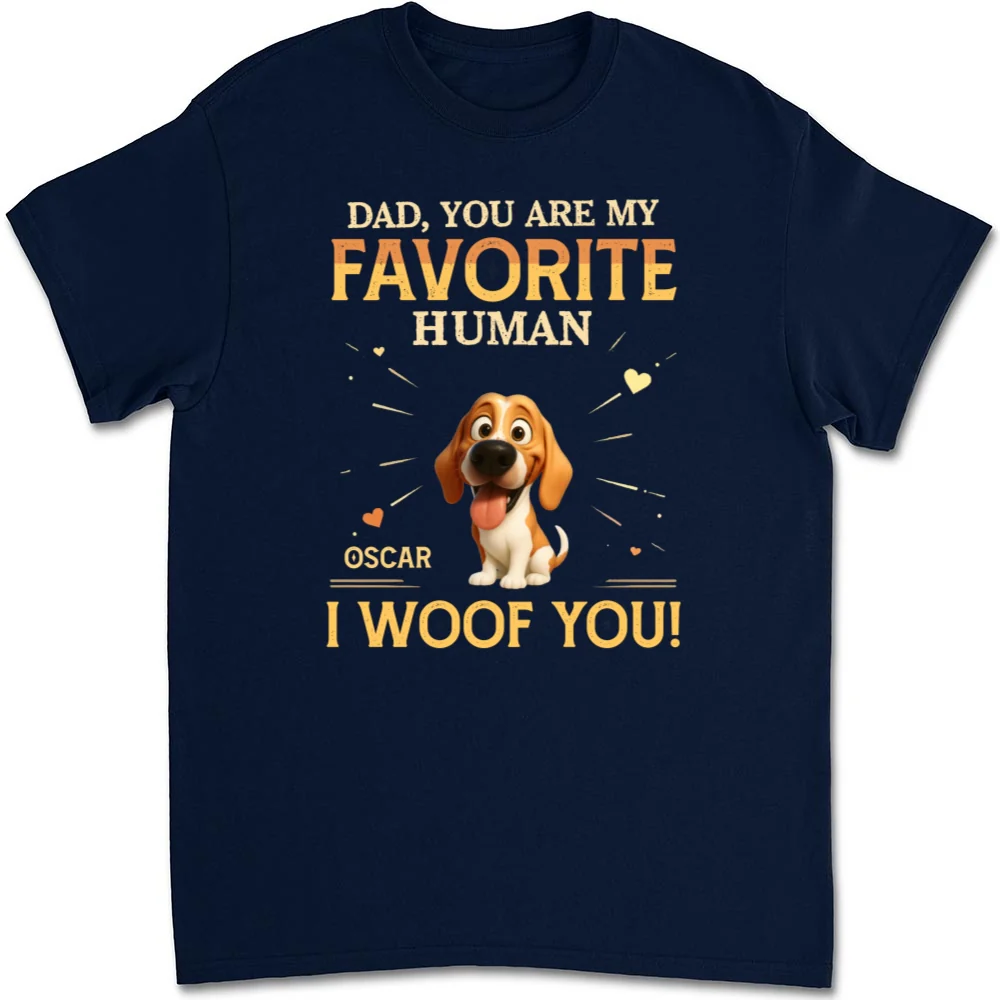 Favorite Human - Personalized Custom Unisex T-Shirt - Image 7