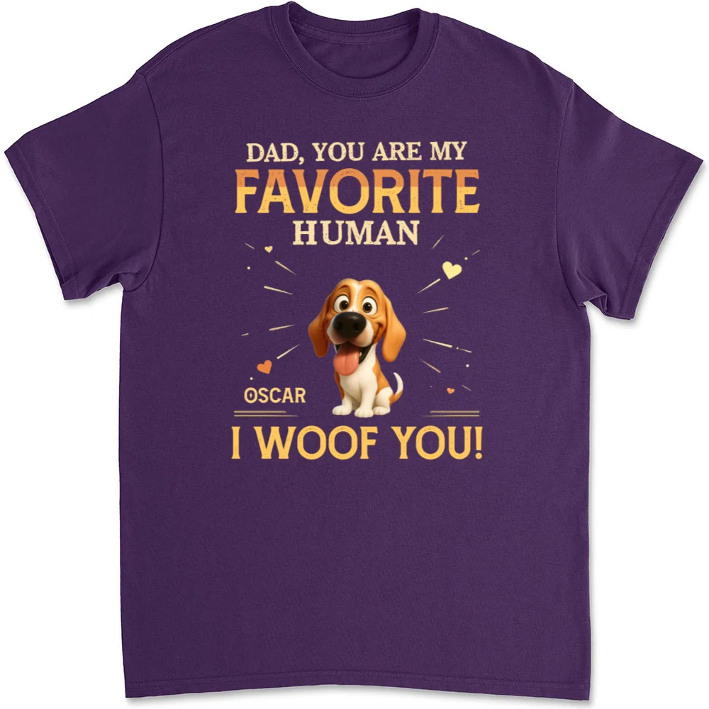 Favorite Human - Personalized Custom Unisex T-Shirt - Image 9