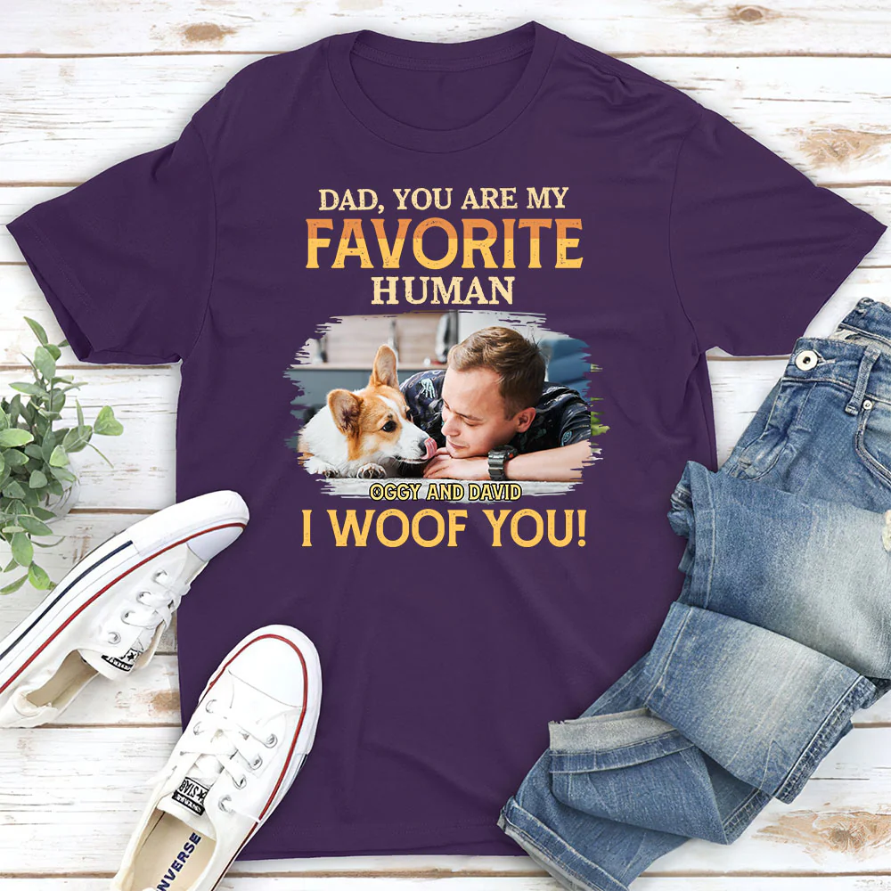 Favorite Human Photo - Personalized Custom Unisex T-Shirt - Image 4