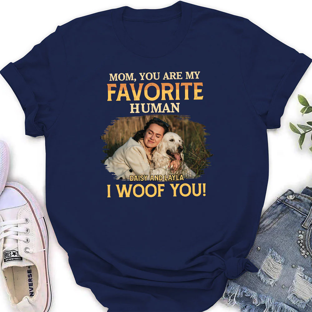 Favorite Human Photo - Personalized Custom Women's T-Shirt - Image 2