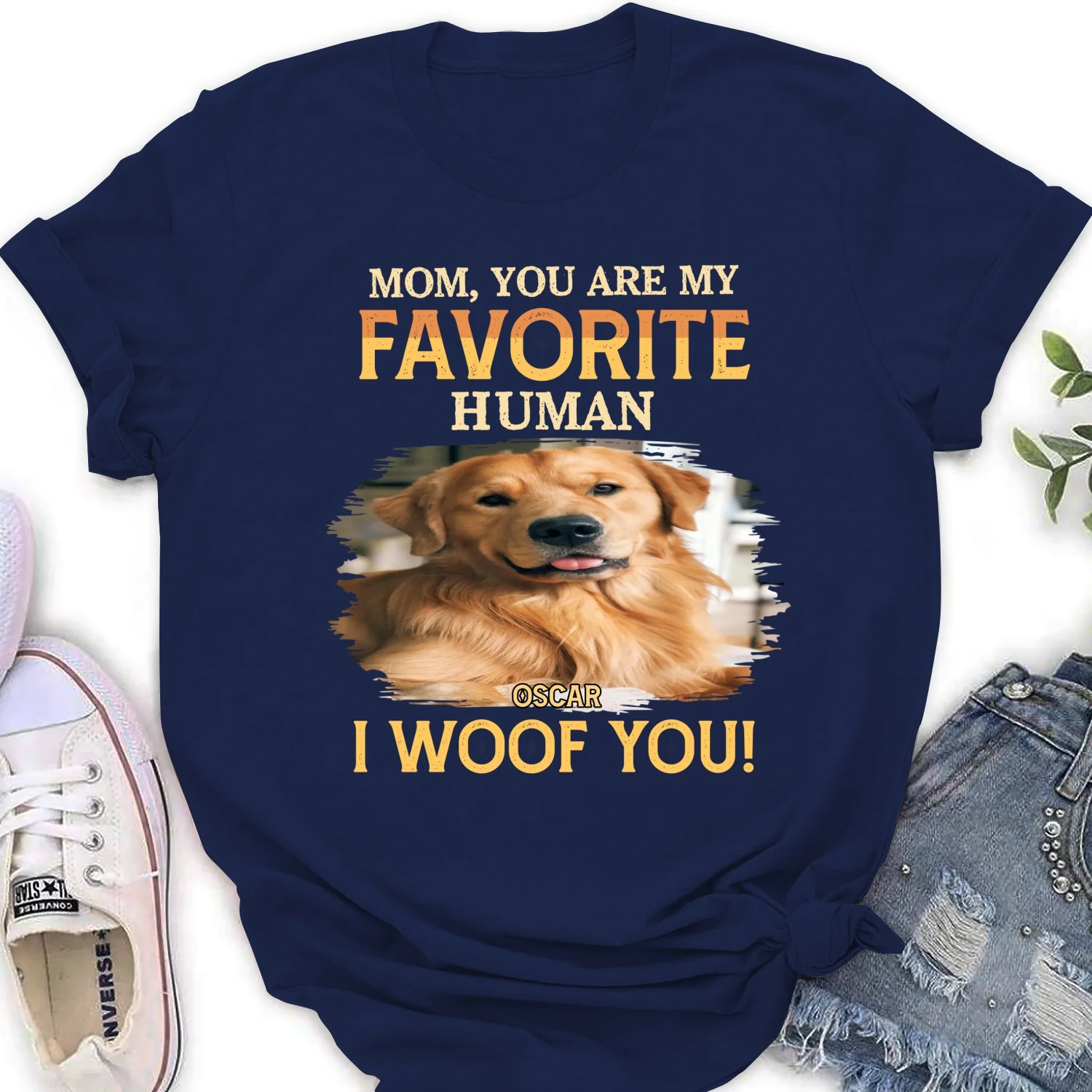 Favorite Human Photo - Personalized Custom Women's T-Shirt - Image 5