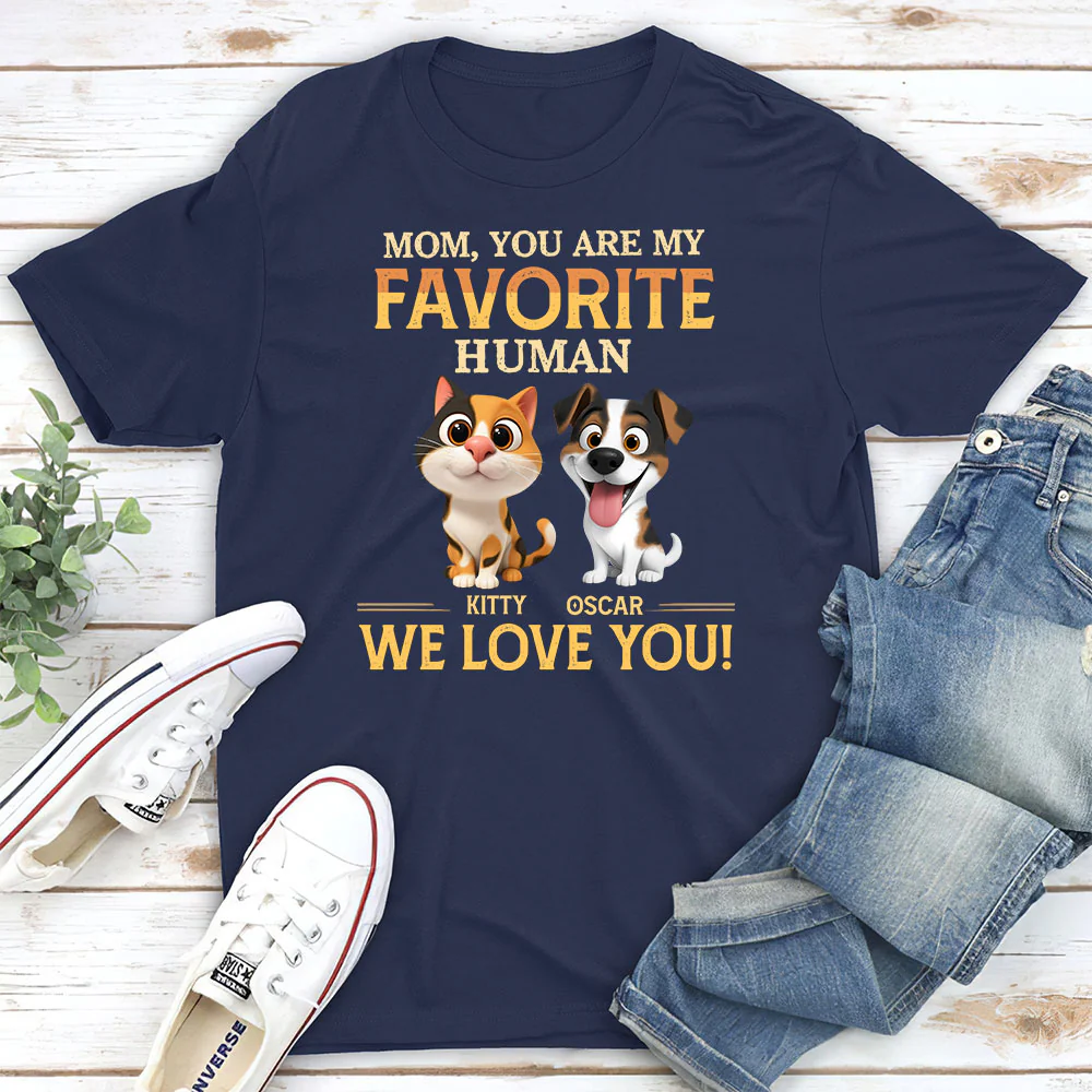 Favorite Pet Human - Personalized Custom Unisex T-Shirt - Image 2
